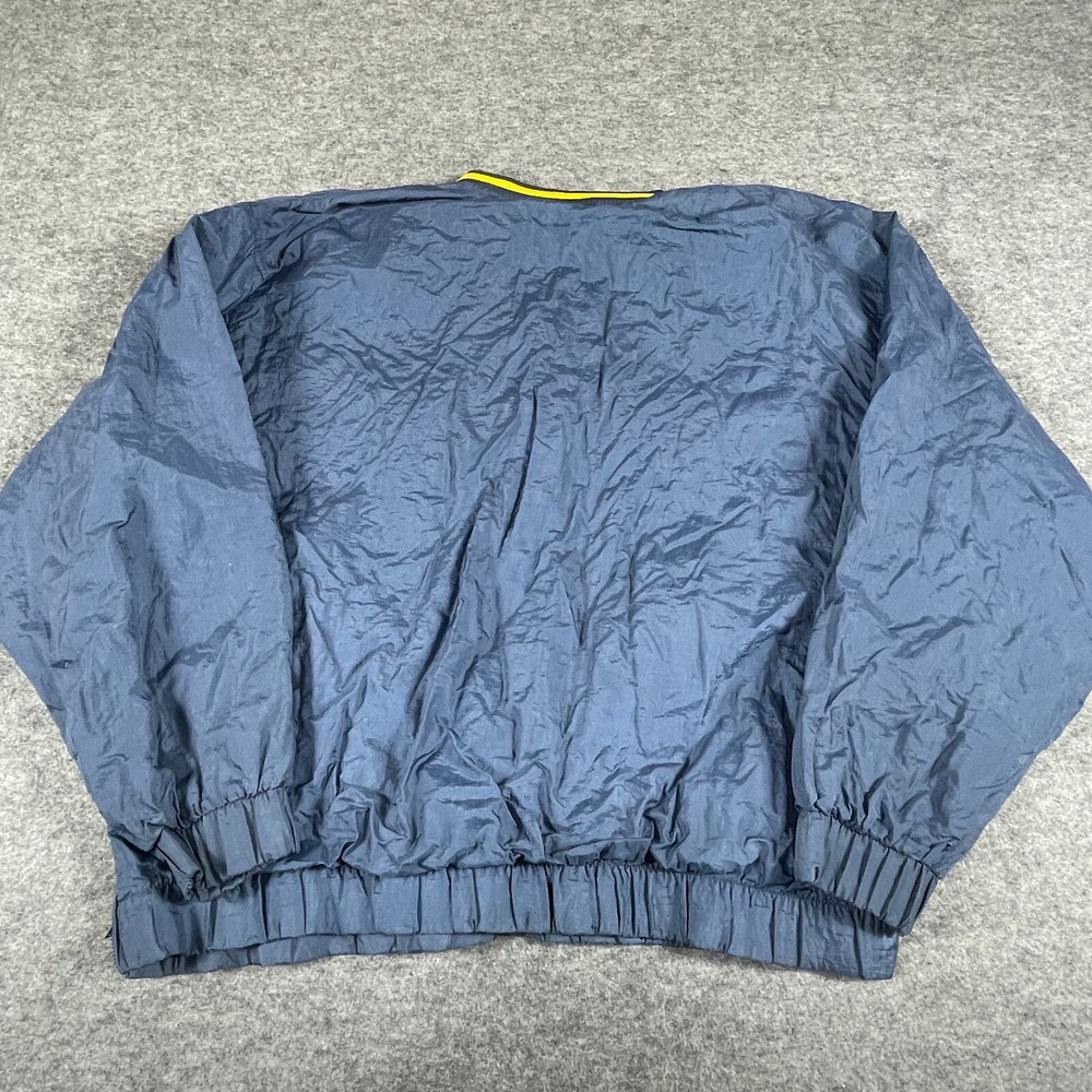 VTG Michigan Wolverines Jacket Mens XL Blue Pullover Windbreaker Football 90s - Picture 13 of 15